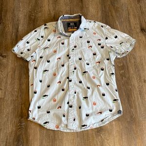 Men’s button down sushi shirt